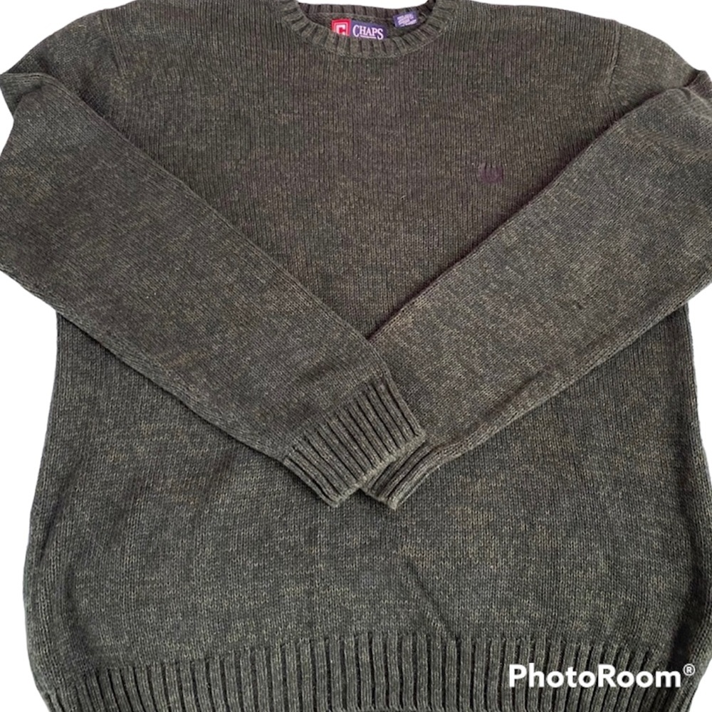 Men’s XL green CHAPS 100% cotton sweater.